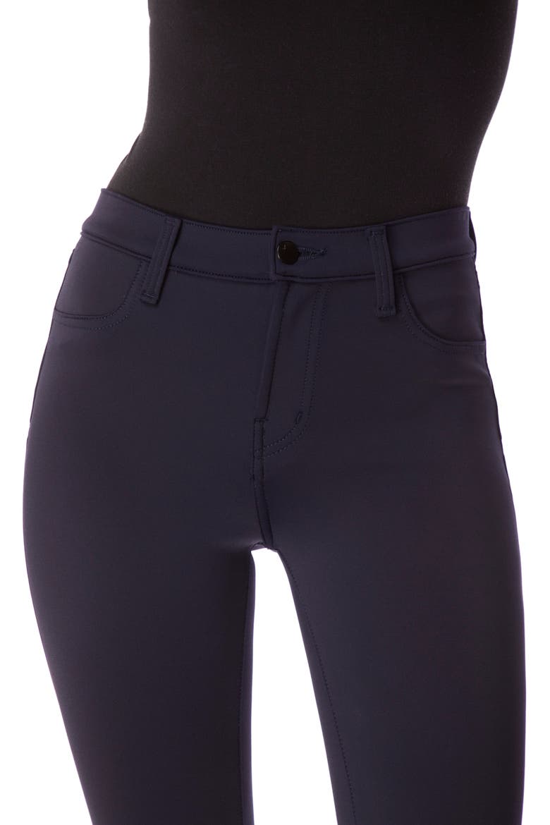 Alana High Waist Crop Scuba Knit Skinny Jeans, Alternate, color, NAVY