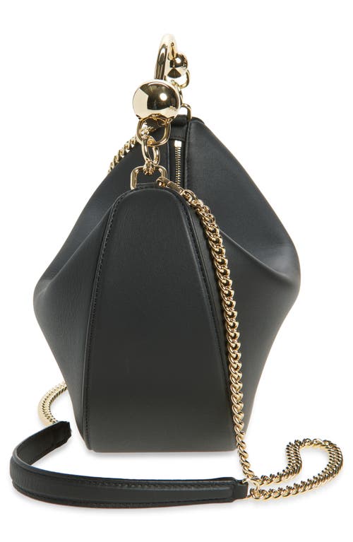 Strathberry Crescent Moon Leather Shoulder Bag In Black