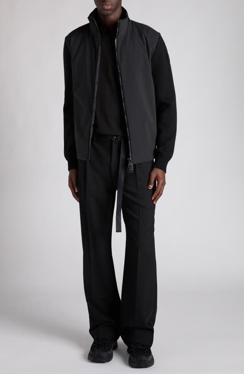 Moncler Long-sleeve Zip-up Cardigan In Black