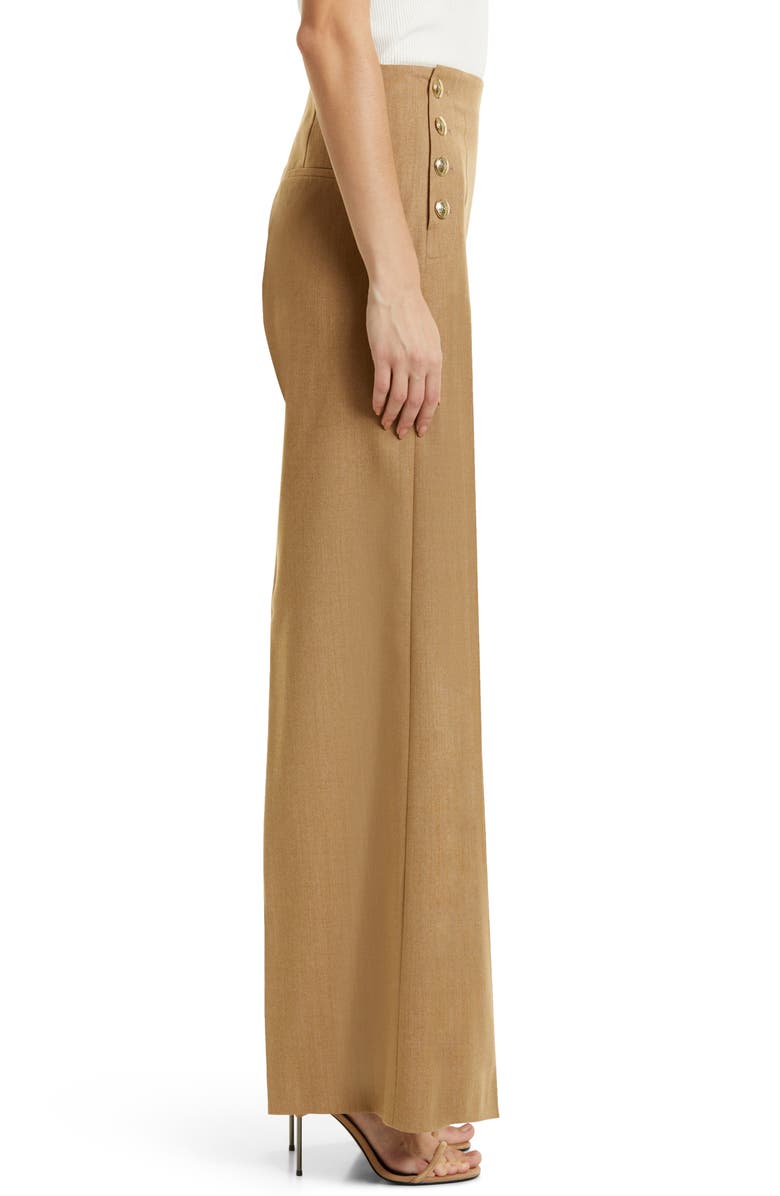 BOSS Tocalita Flare Leg Stretch Wool Trousers, Alternate, color, 