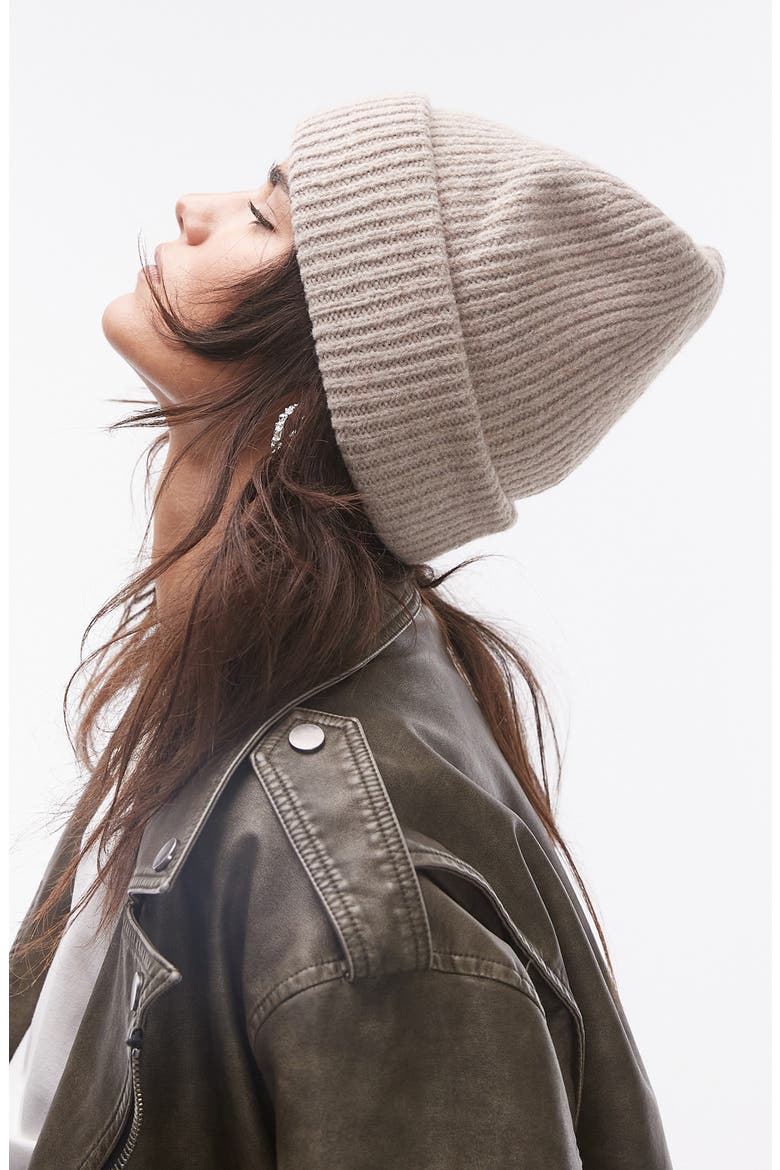Henry Rib Beanie, Main, color, BEIGE