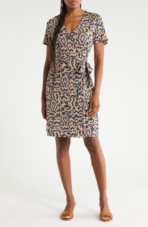 Julian Cotton and Silk Wrap Dress