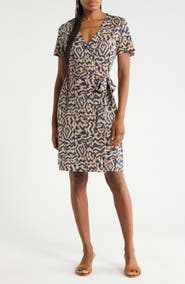 Diane von Furstenberg Julian Cotton and Silk Wrap Dress