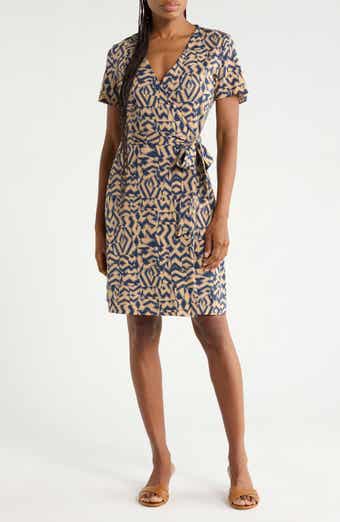 Julian Cotton and Silk Wrap Dress