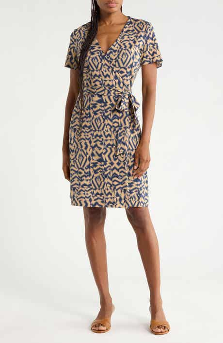 Julian Cotton and Silk Wrap Dress