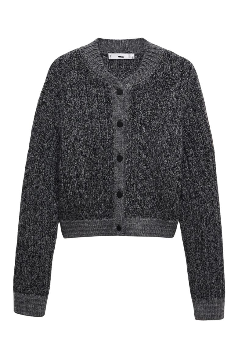 Griz Cable Cardigan, Alternate, color, DARK GREY