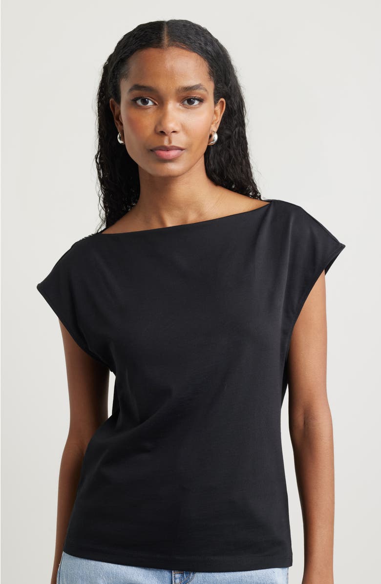 Nordstrom Pima Cotton Boat Neck T-Shirt, Main, color, 