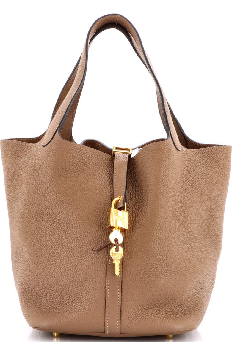 Pre-Owned Hermes Picotin Lock Bag Maurice MM, Main, color, Beige De Weimar