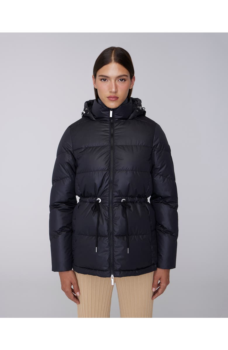 Quartz Co. ISABELA | Lightweight Hooded Waisted Down Jacket, Main, color, 