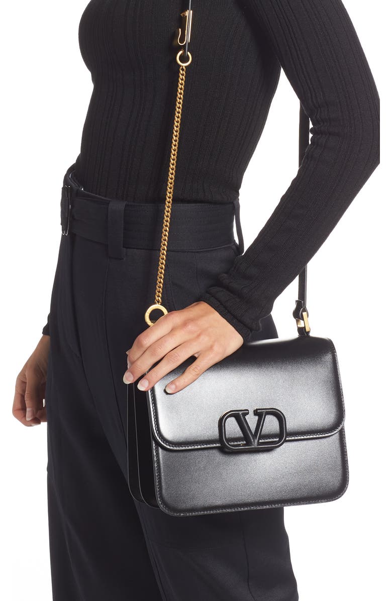 Valentino Garavani Leather Shoulder Bag, Alternate, color,