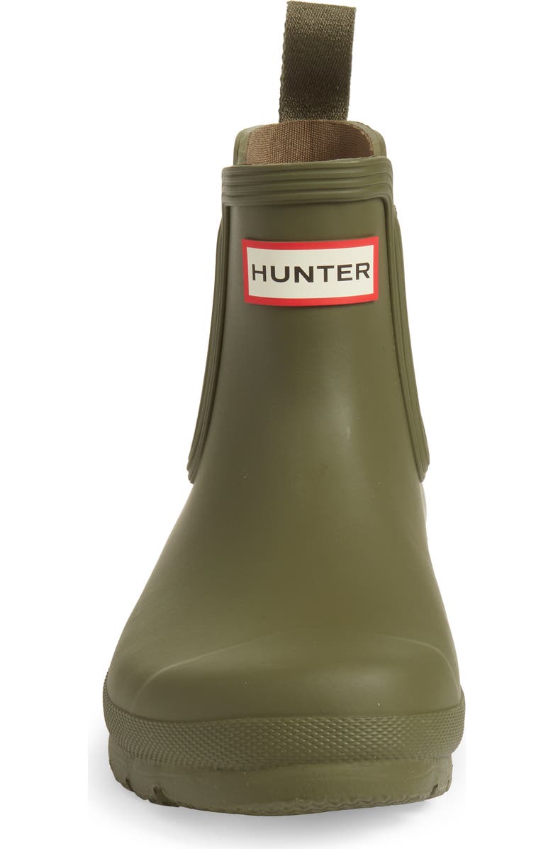 Hunter Original Waterproof Chelsea Rain Boot, Alternate, color, Olive Leaf