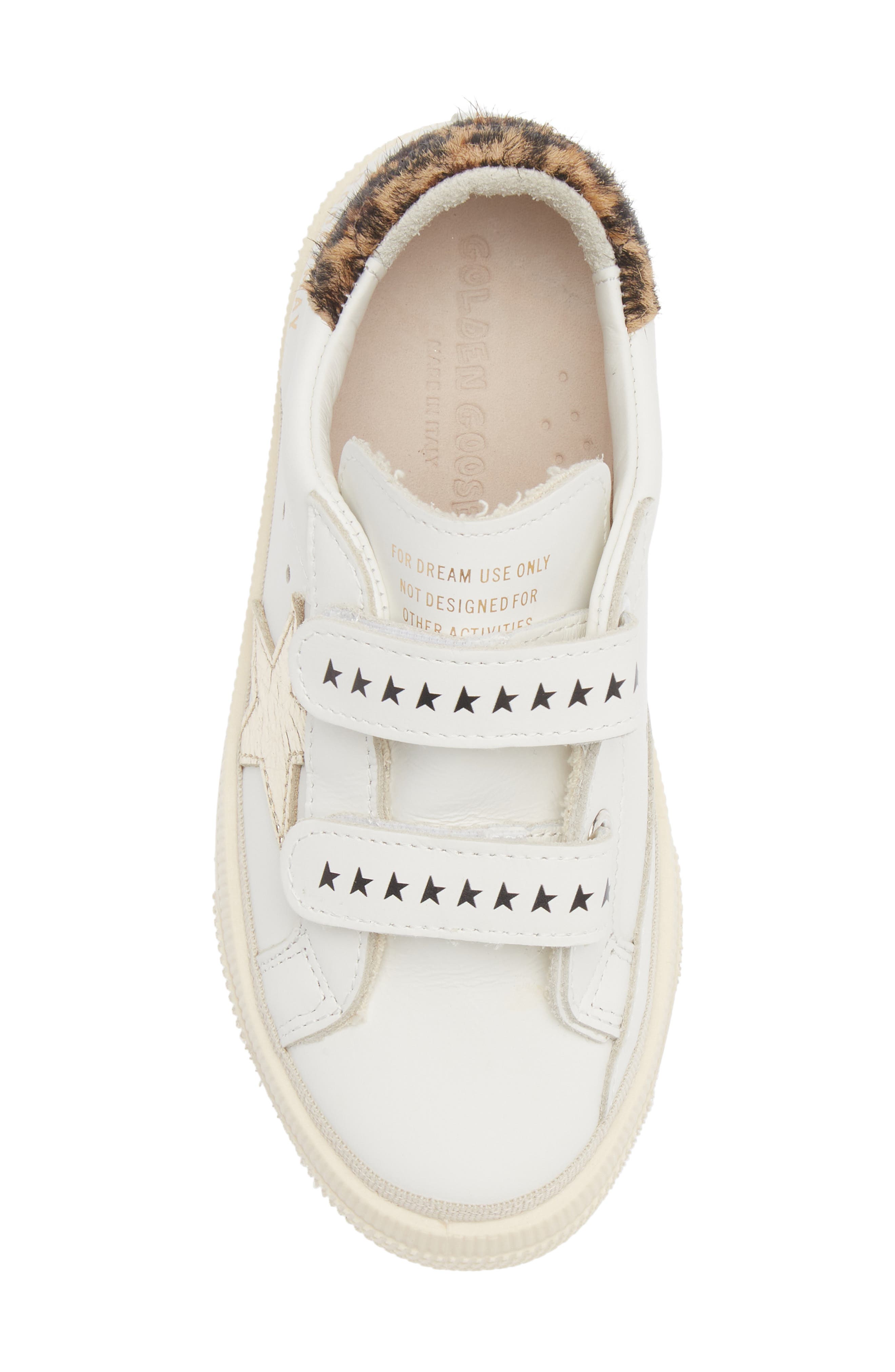 Kids' May Sneaker, Alternate, color, WHITE/ PLATINUM/ LEOPARD