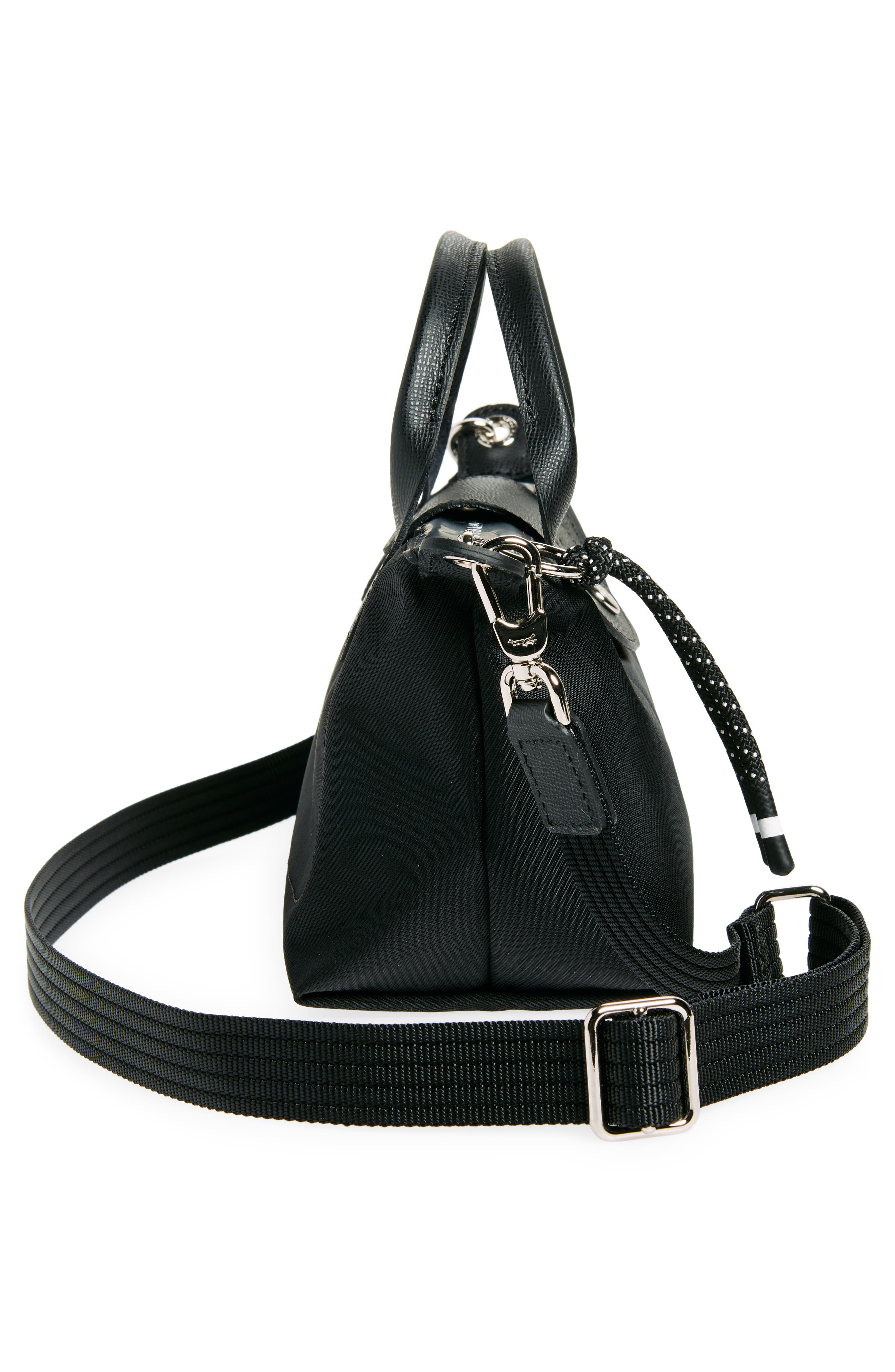 Longchamp Le Pliage Small Crossbody Bag, Alternate, color, Black