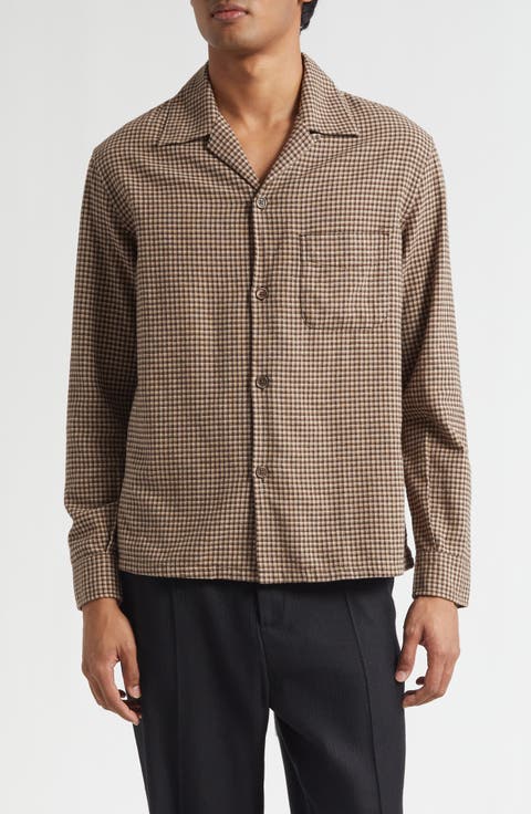 Heusen Microcheck Flannel Button-Up Shirt