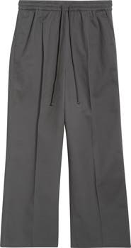 Fear of God Essentials Pleat Front Drawstring Cotton Twill Pants