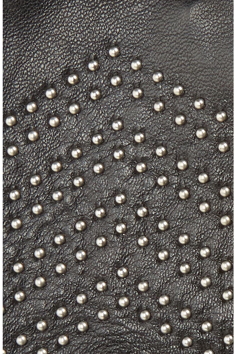 Swinley Fingerless Lambskin Leather Gloves, Alternate, color, BLACK