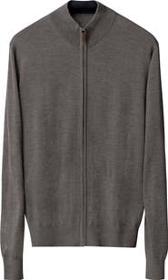 Eton Merino Wool Zip Cardigan
