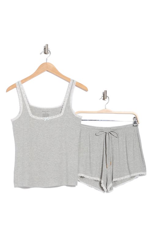 Honeydew Revival Rib Short Pajamas In Heather Grey