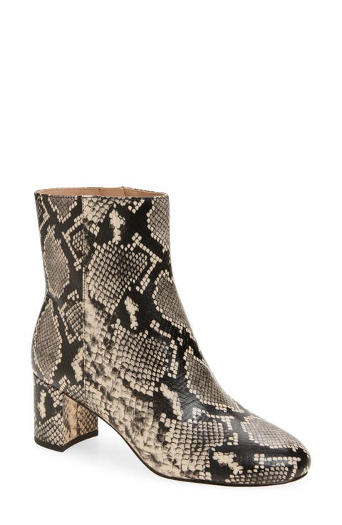 Wynn Snakeskin Print Bootie (Women)