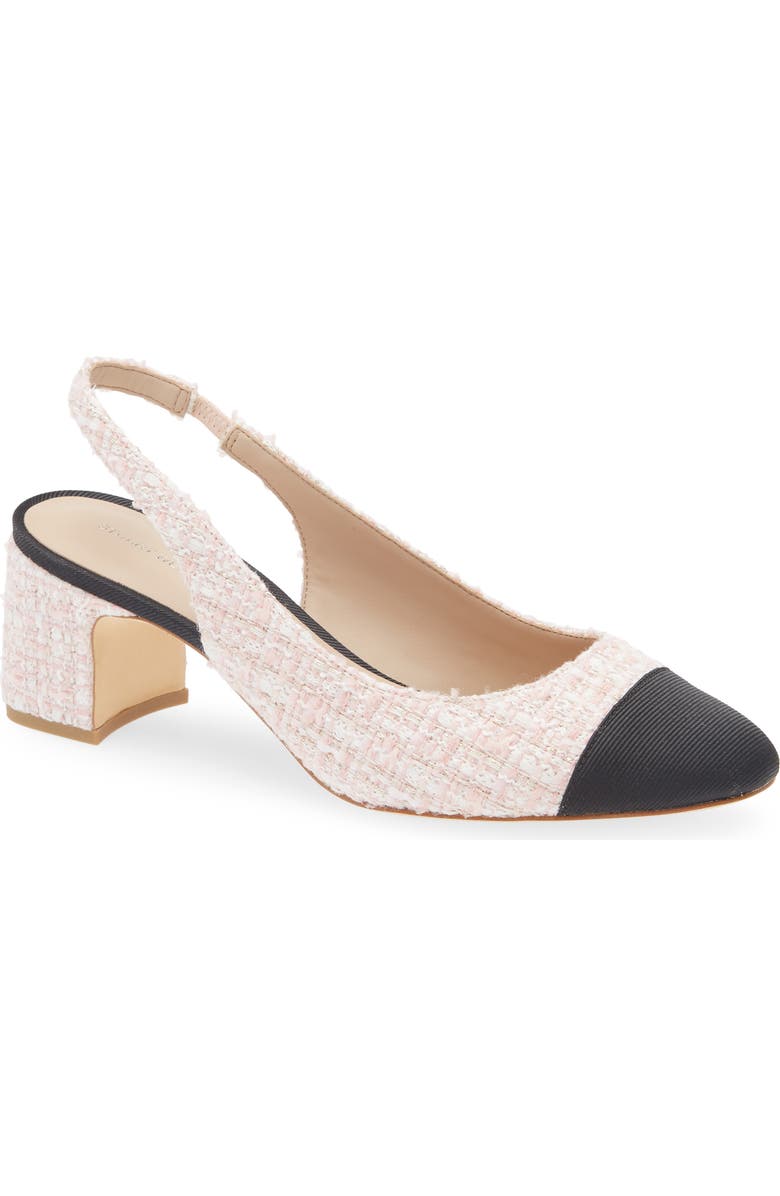Stuart Weitzman Milla 55 Slingback Pump, Main, color, Rosewater/Black