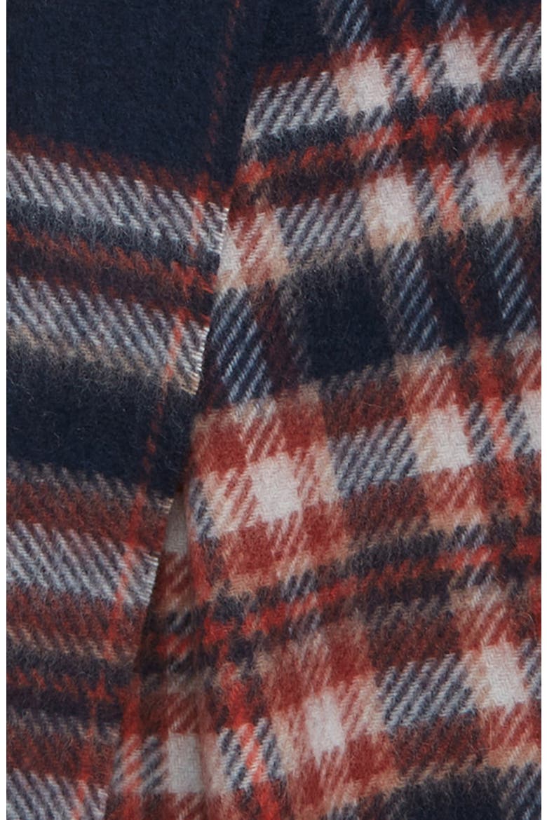 Cashmere & Wool Fringe Scarf, Alternate, color, NAVY BLAZER MAGIC TARTAN