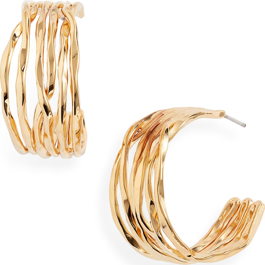 Soko Nyundo Layered Hoop Earrings In Gold