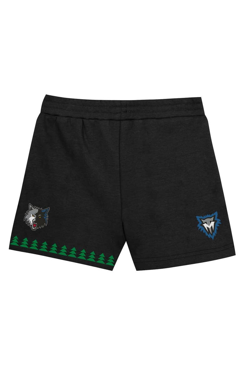 Toddler Mitchell & Ness Kevin Garnett Black Minnesota Timberwolves 2-Piece Play by Place T-Shirt & Shorts Set, Alternate, color, Black