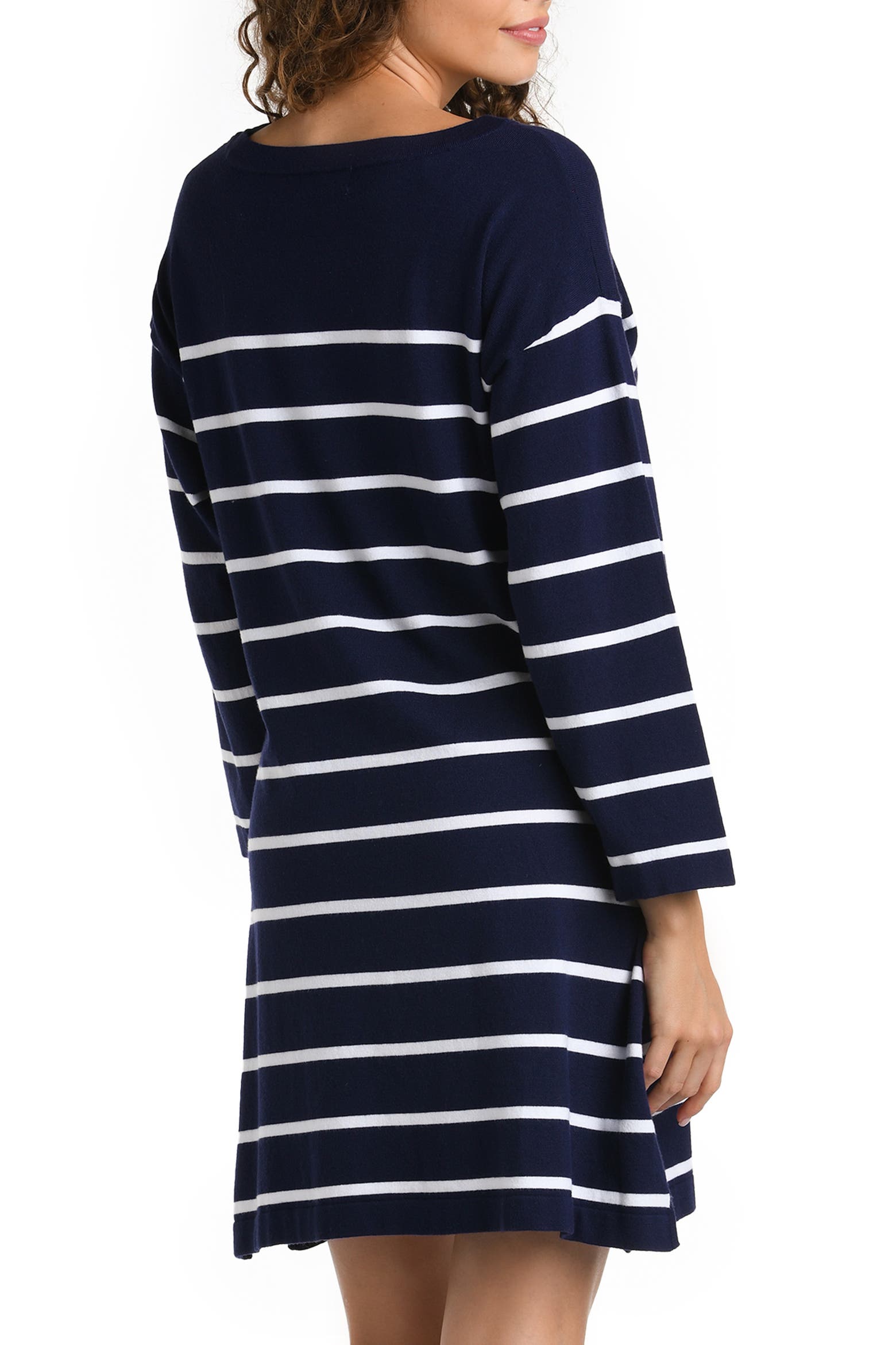 Stripe Boat Neck Cover-Up Tunic (Women) | Nordstromrack