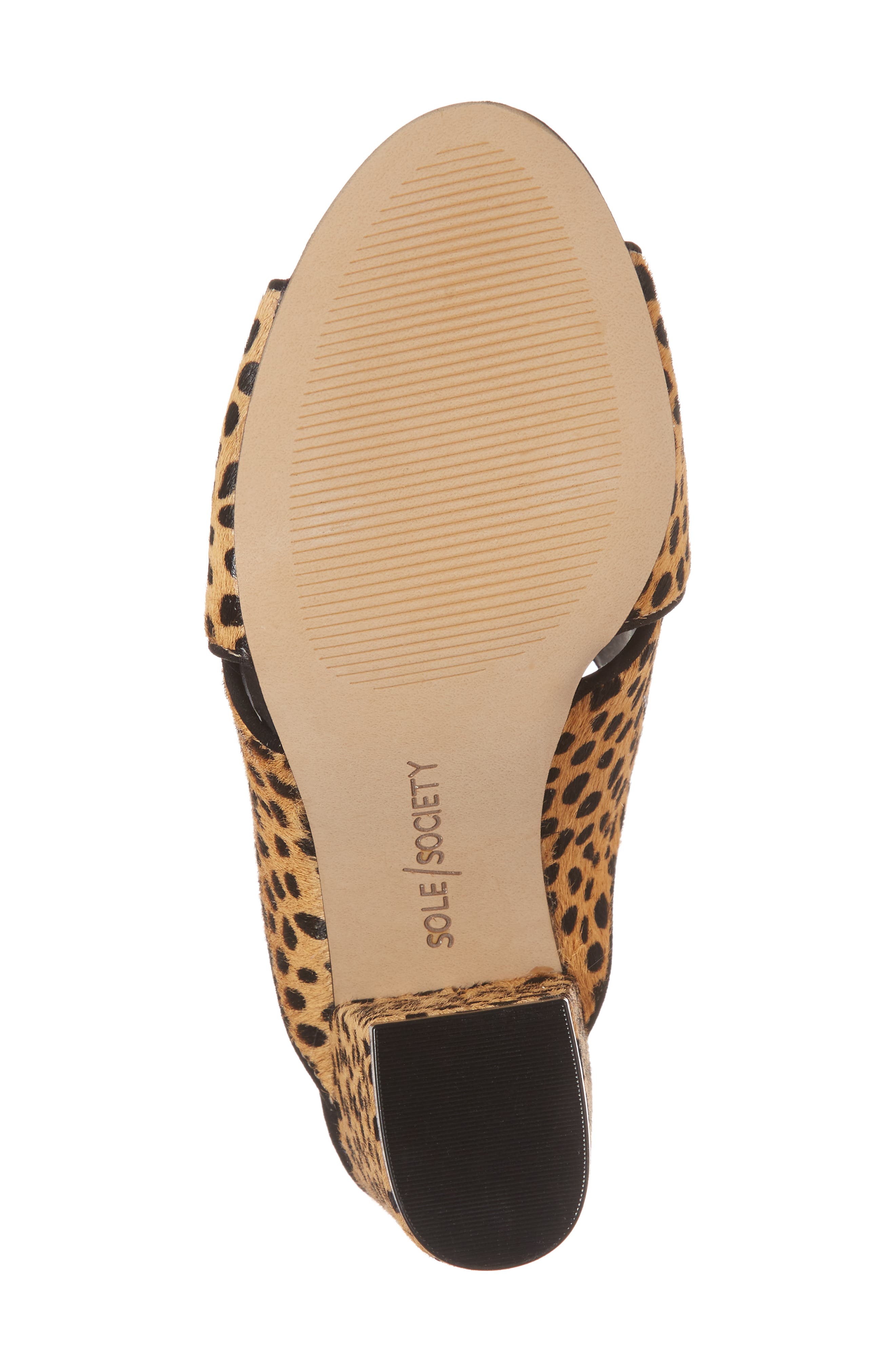 Luella Genuine Calf Hair Slide, Alternate, color, CHEETAH DOT HAIRCALF