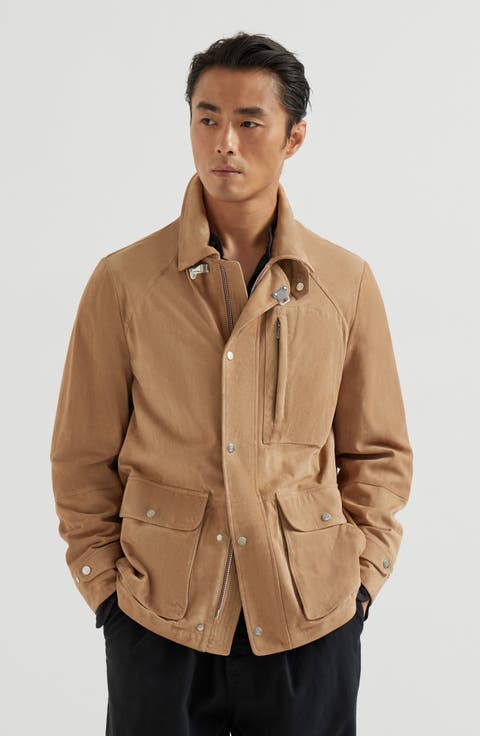 Suede field jacket