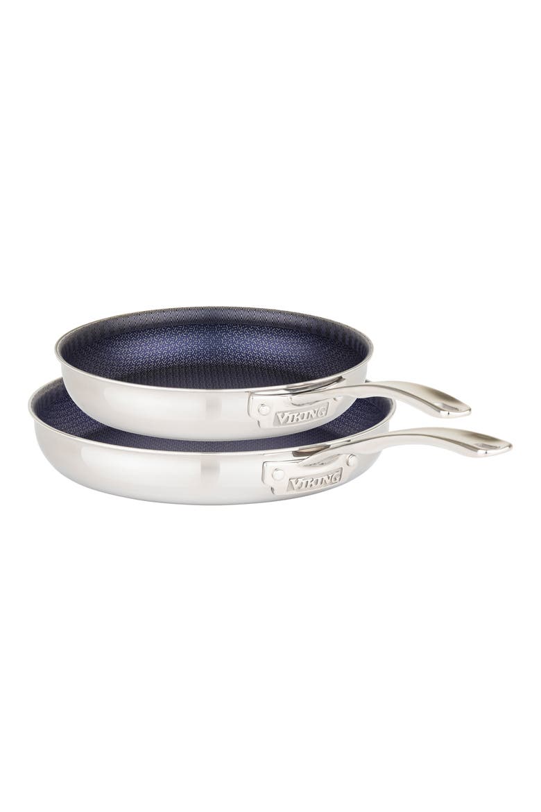 Hybrid Plus Nonstick 2-Piece Frying Pan Set, Main, color, STAINLESS STEEL