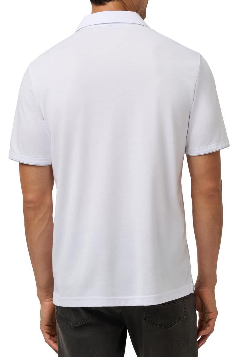 Late At Night Stretch Knit Polo, Alternate, color, WHITE