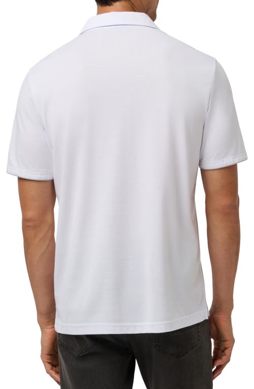 Travismathew Late At Night Stretch Knit Polo In White