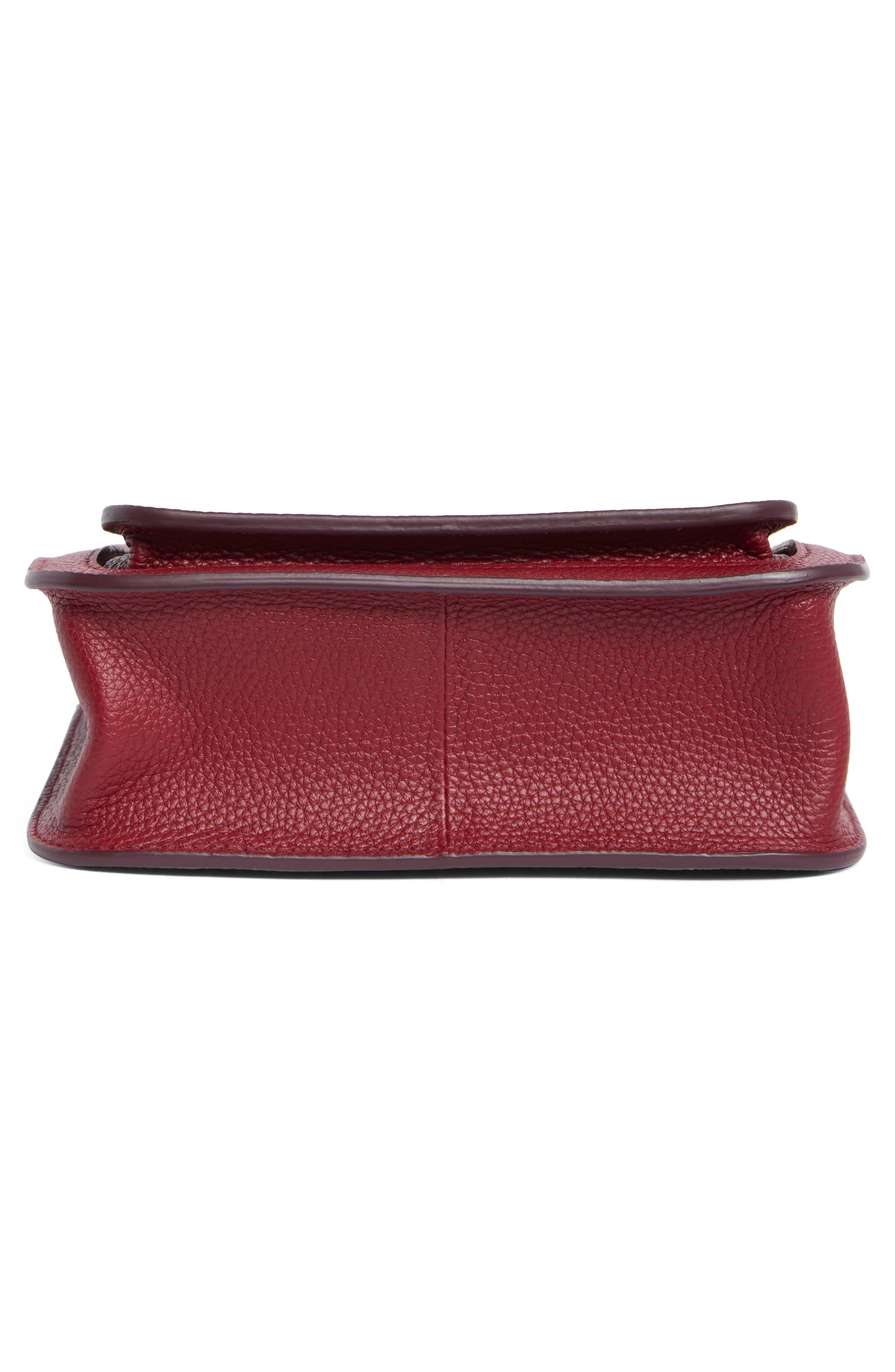Mini Lauretos Leather Hobo Bag, Alternate, color, RED