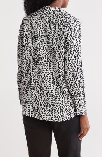 Long Sleeve Surplice V-Neck Wrap Top
