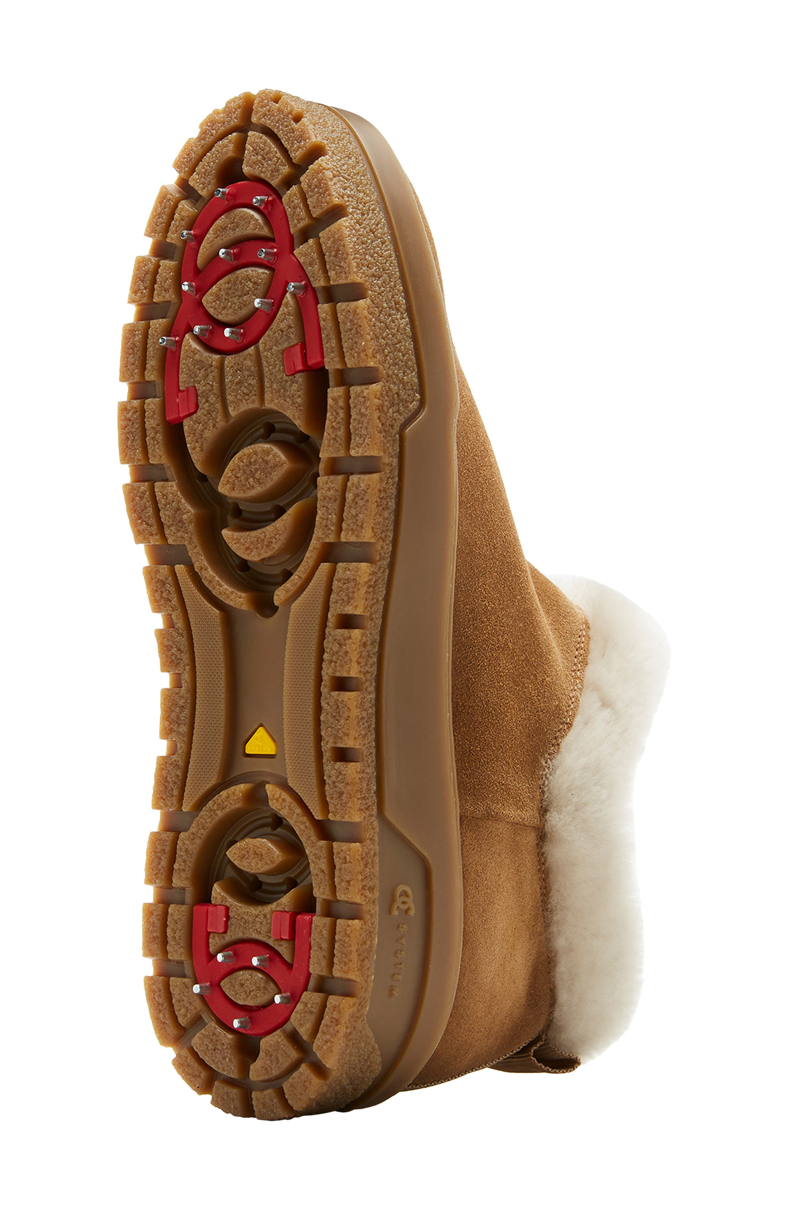 La Canadienne Lugano Genuine Shearling Lined Waterproof Slip On Boot, Alternate, color, Toffee Suede