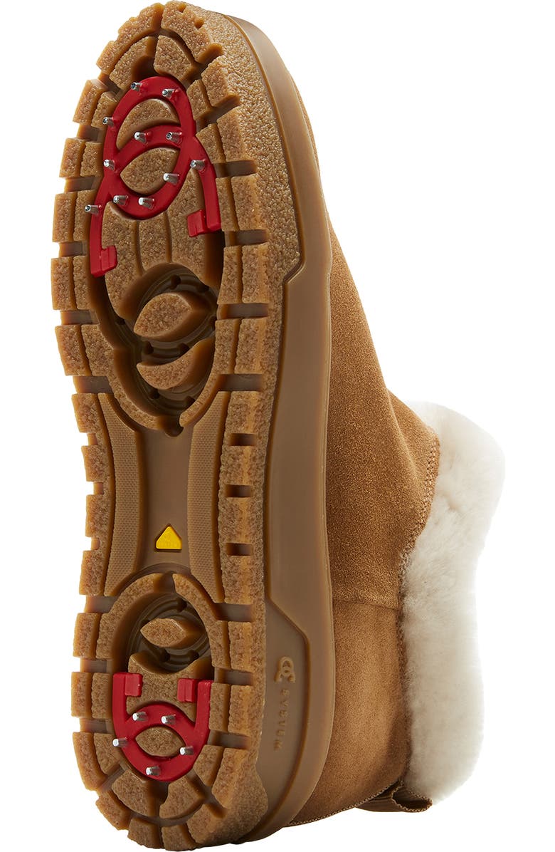 La Canadienne Lugano Genuine Shearling Lined Slip On Boot, Alternate, color, Toffee Suede