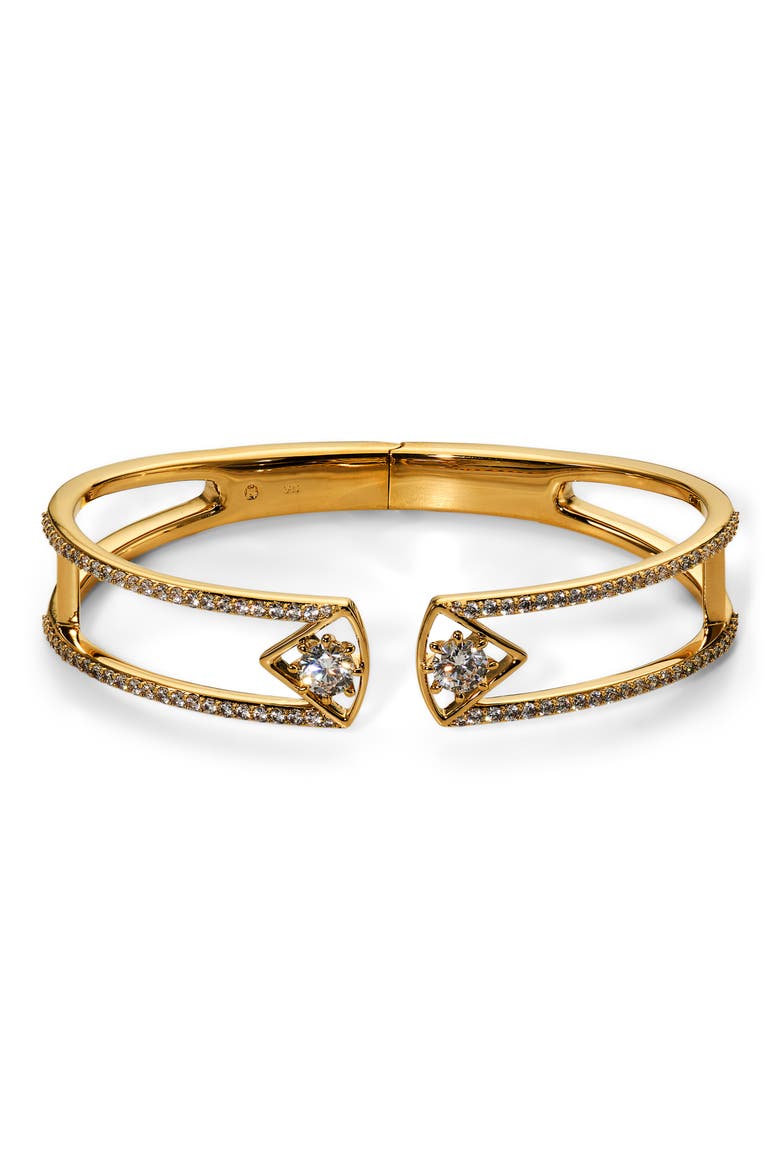 Celine Wide Hinge Cuff, Main, color, GOLD