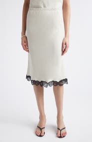 Maria McManus Bias Lace Midi Skirt