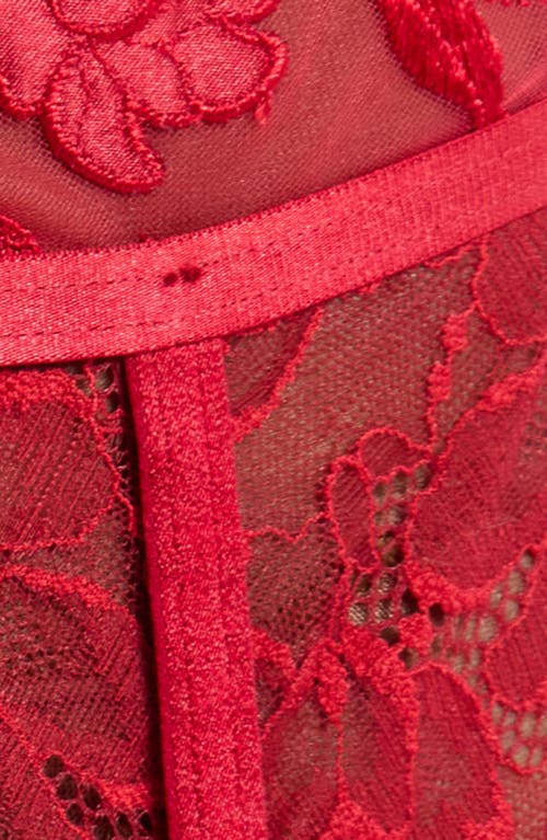 Etam Desin Garter Belt In Red
