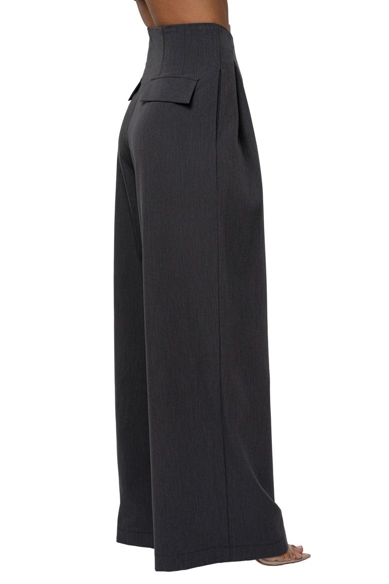 Pleated Wide Leg Pants, Alternate, color, GRAY