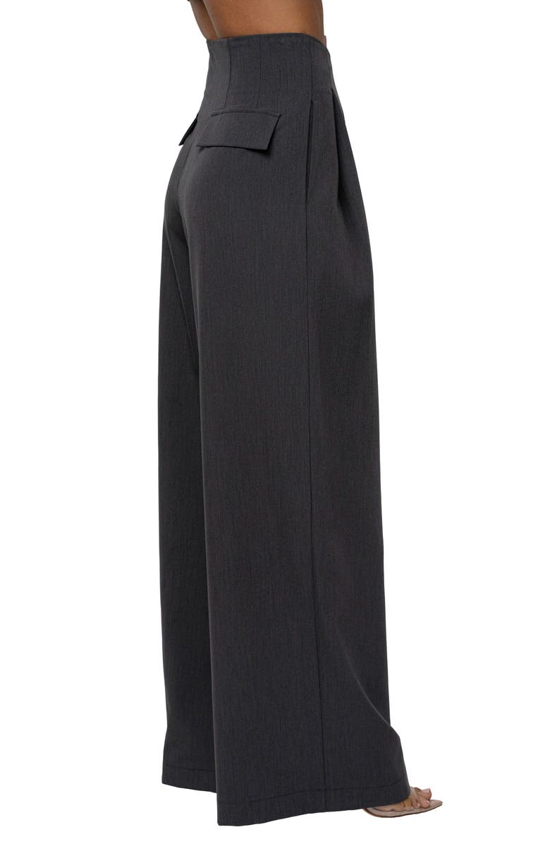 JLUXLABEL Pleated Wide Leg Pants, Alternate, color, Gray