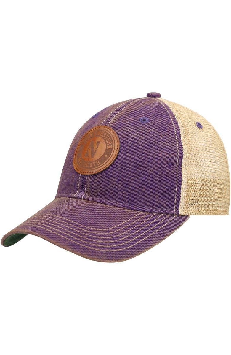 LEGACY ATHLETIC Men's Purple Northwestern Wildcats Target Old Favorite Trucker Snapback Hat, Main, color, Purple