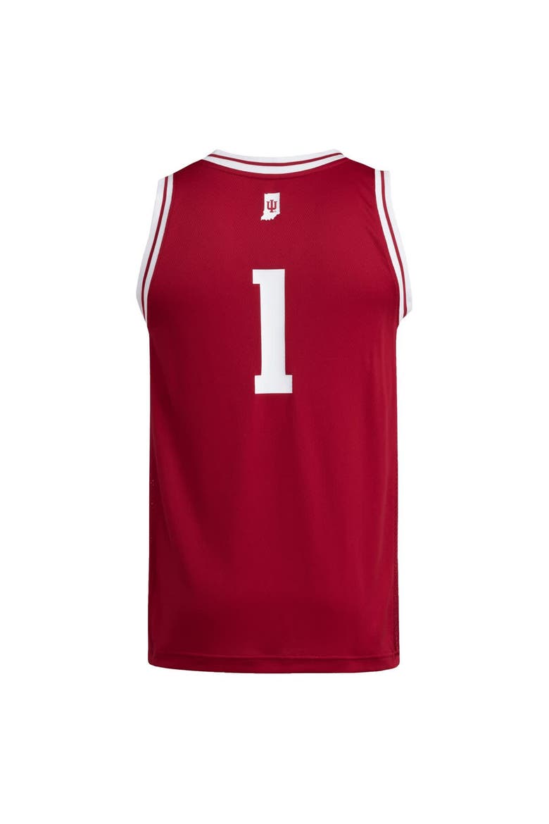 Men's adidas #1 Crimson Indiana Hoosiers Replica Swingman Jersey, Alternate, color, Crimson