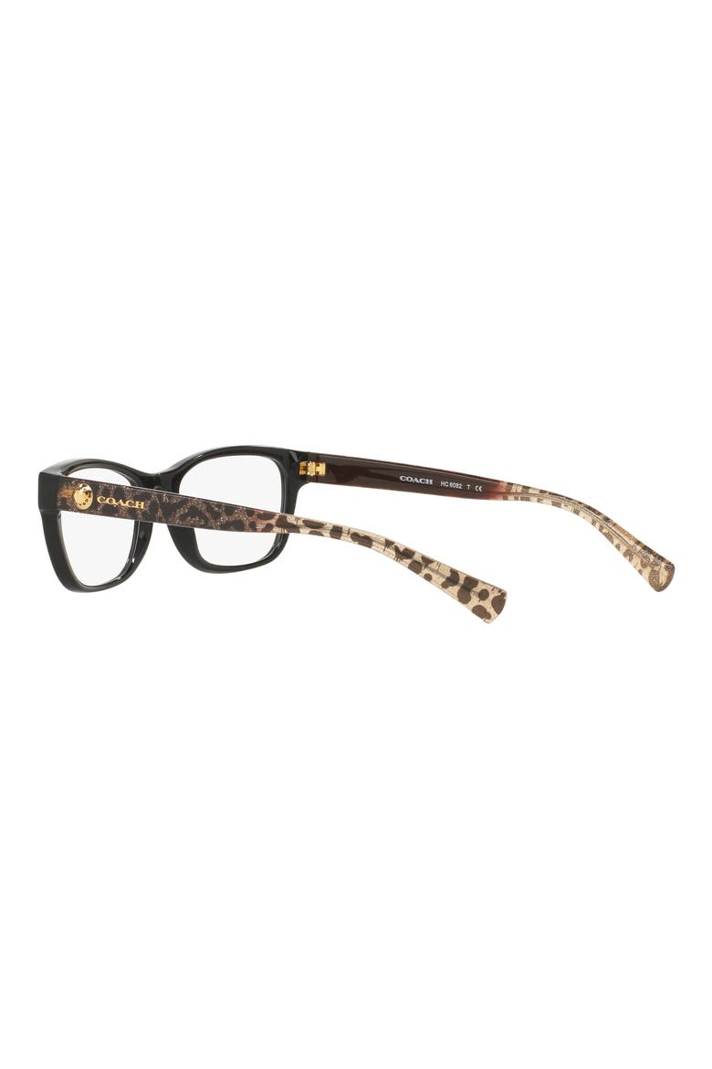 53mm Rectangular Optical Glasses, Alternate, color, BLACK