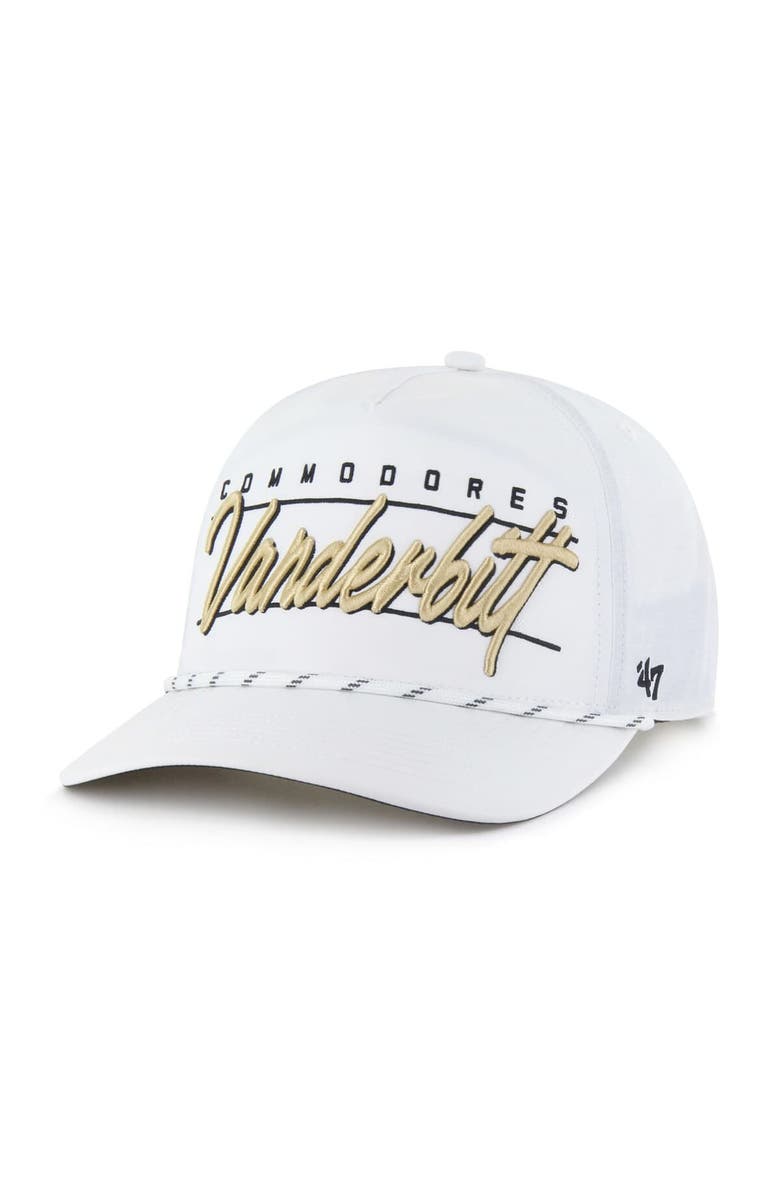 '47 Men's '47 White Vanderbilt Commodores Condor Hitch brrr° Adjustable Hat, Main, color,