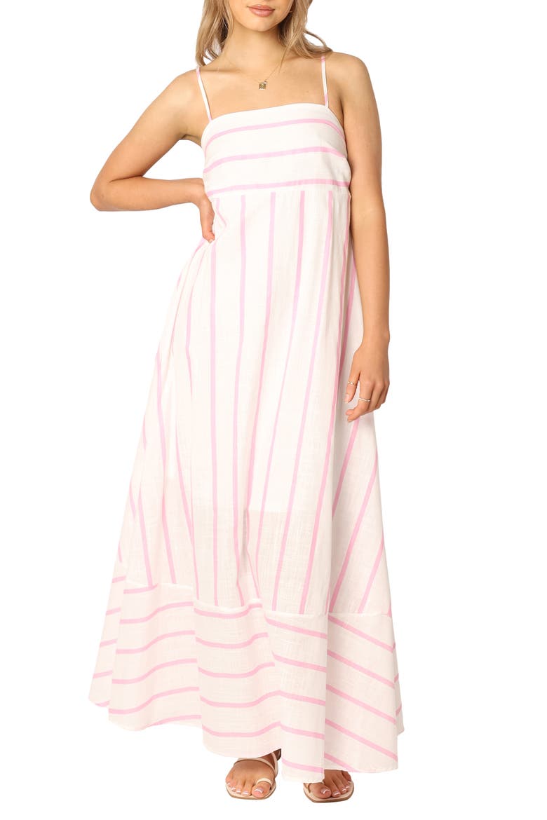 Seville Stripe Maxi Dress, Main, color, PINK STRIPE