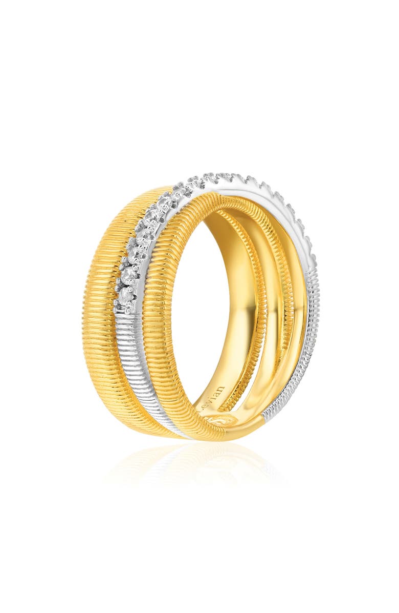 SUZY LEVIAN Golden Helix Coil Overlapping Ring, Alternate, color, Yellow