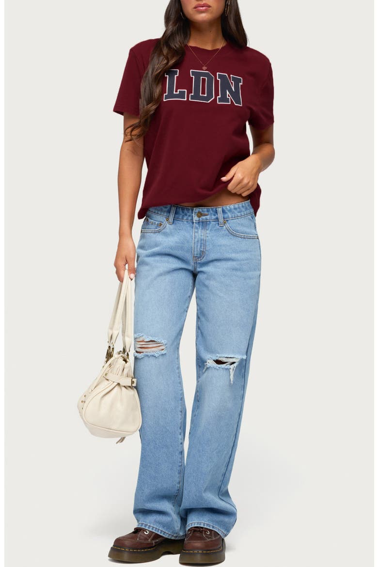 LDN Graphic T-Shirt, Alternate, color, BURGUNDY