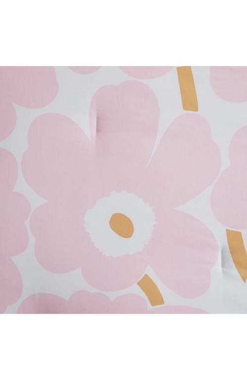 Marimekko Unikko Cotton Percale Duvet Cover & Shams Set In Pink